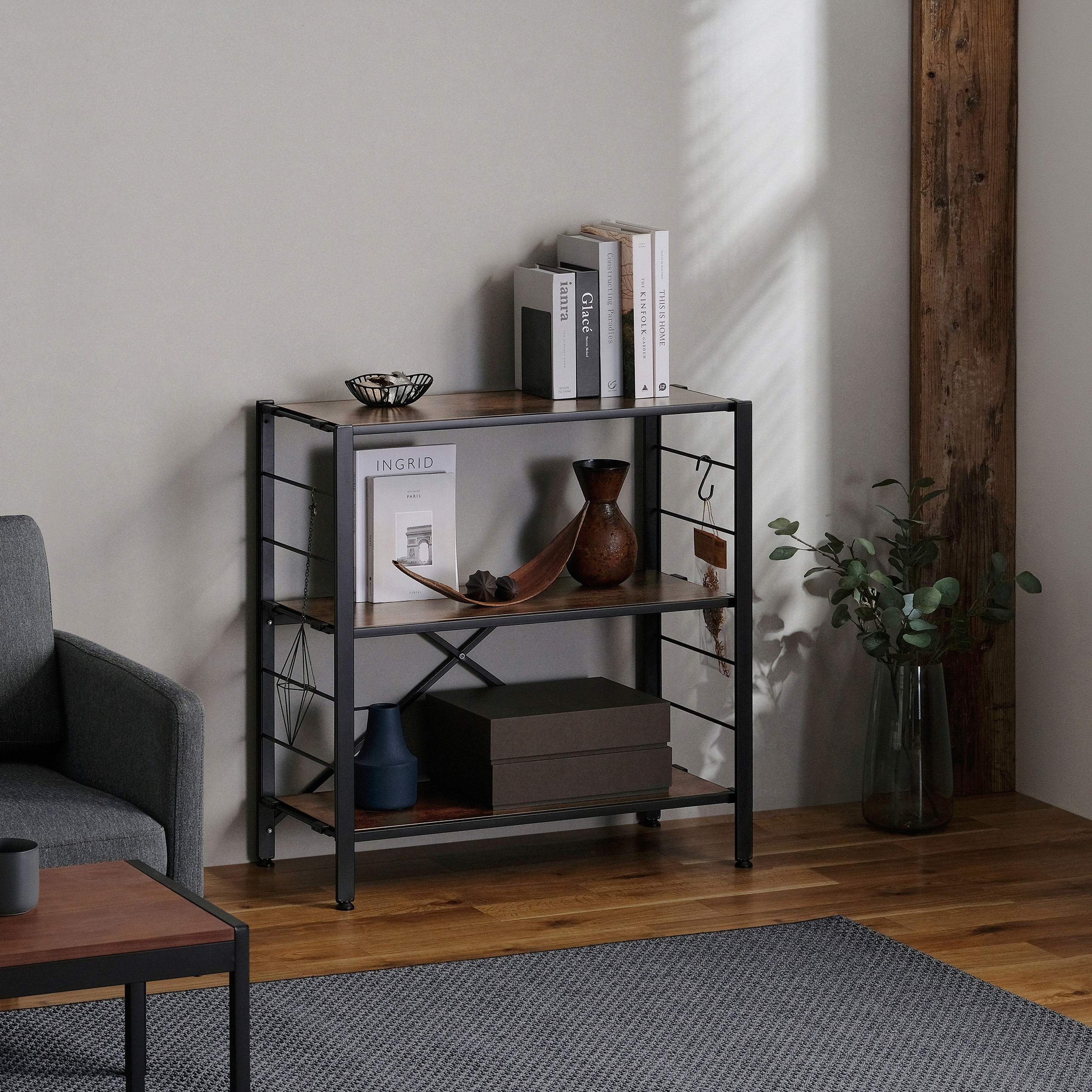 KRSR-3 組立簡単2ステップ! 連結スチールラック アイリス