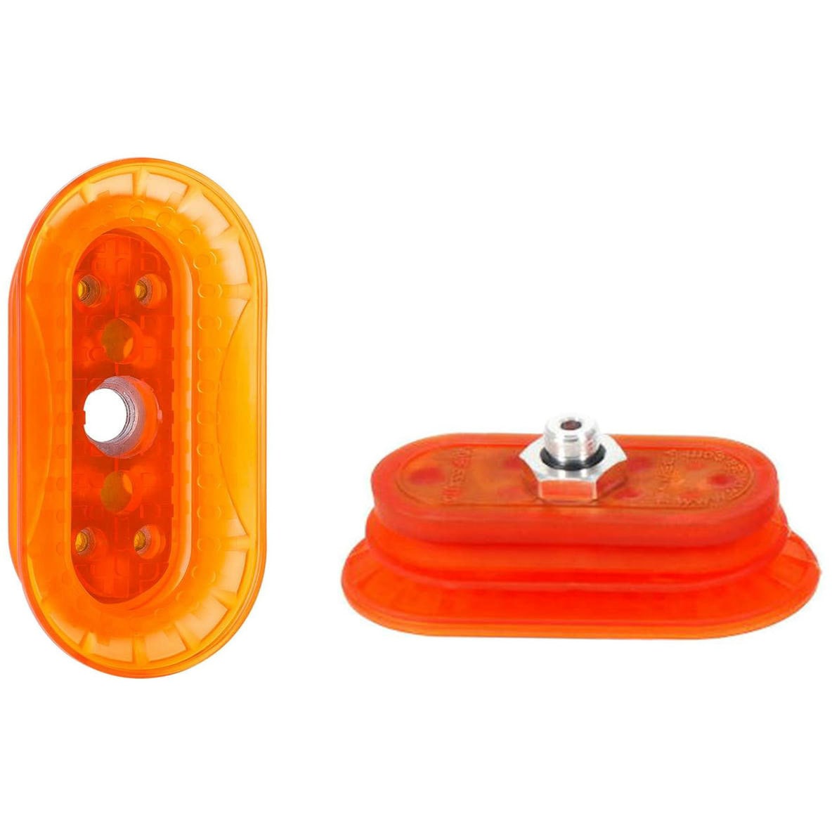 VOBF55*110-PU-14M 真空パッド VOBFシリーズ(オーバル&ベローズ&フラット) 金具付き VMECA ポリウレタン パッド寸法57×112mm