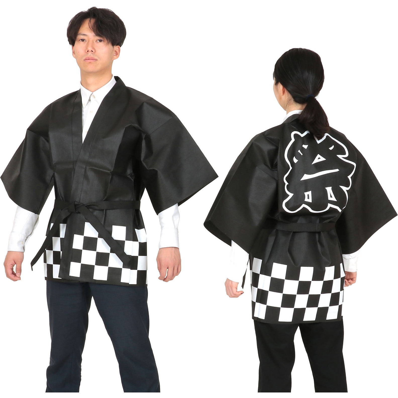 18047 カラー不織布ハッピ祭(L) アーテック[学校教材・教育玩具] 黒色