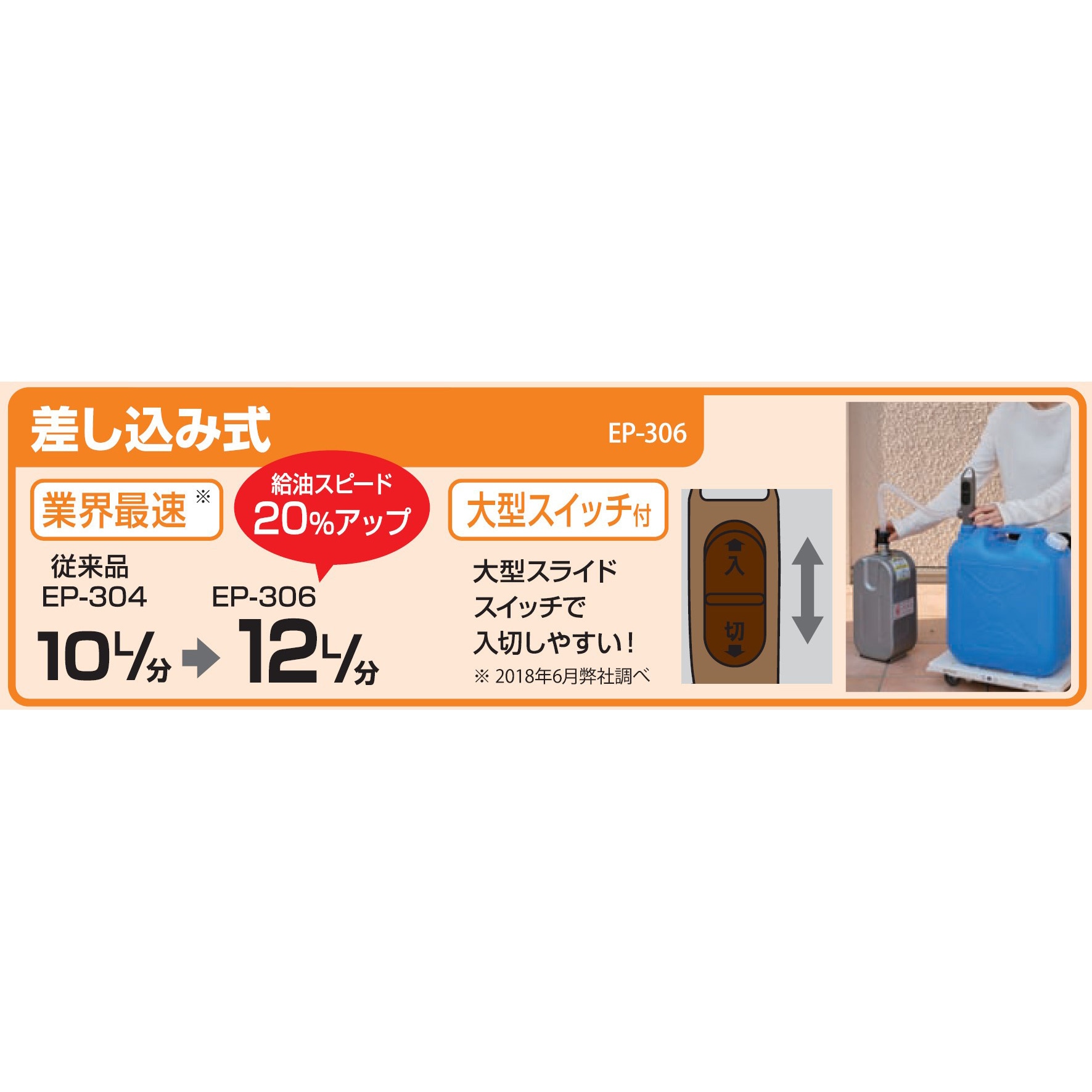 EP-306B 乾電池式給油ポンプ ママオート EPシリーズ 1本 工進 【通販
