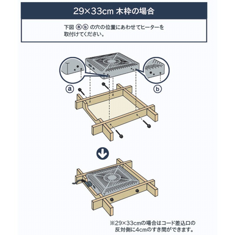 こたつ用ヒーターユニット 手元コントローラー 幅29cm奥行29cm高さ4.1cm YHF-M607DN