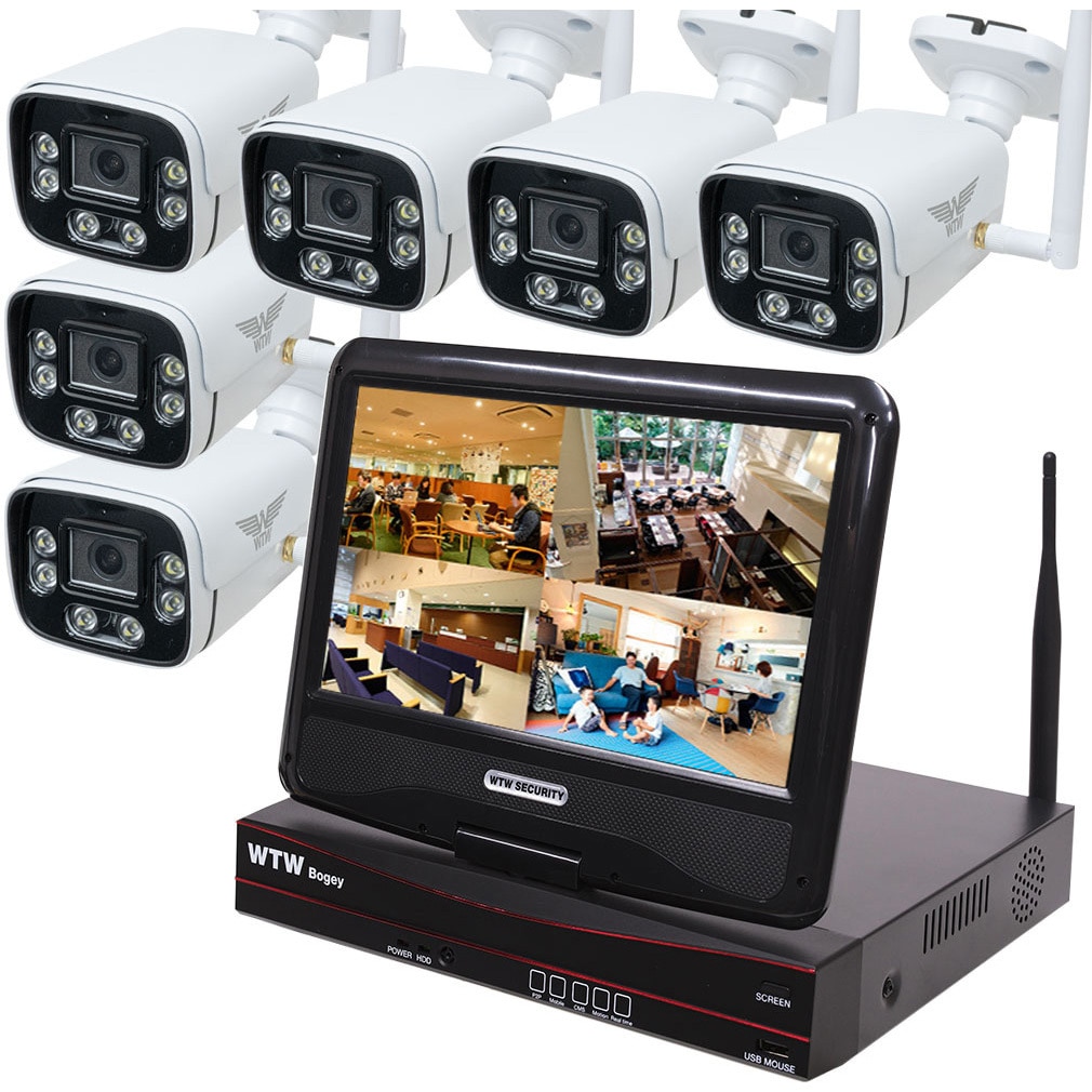 WTW-EG2081LGX-8TB+WTW-E2600GPWXx6 WTW塚本無線 Wi-Fi無線式 モニター