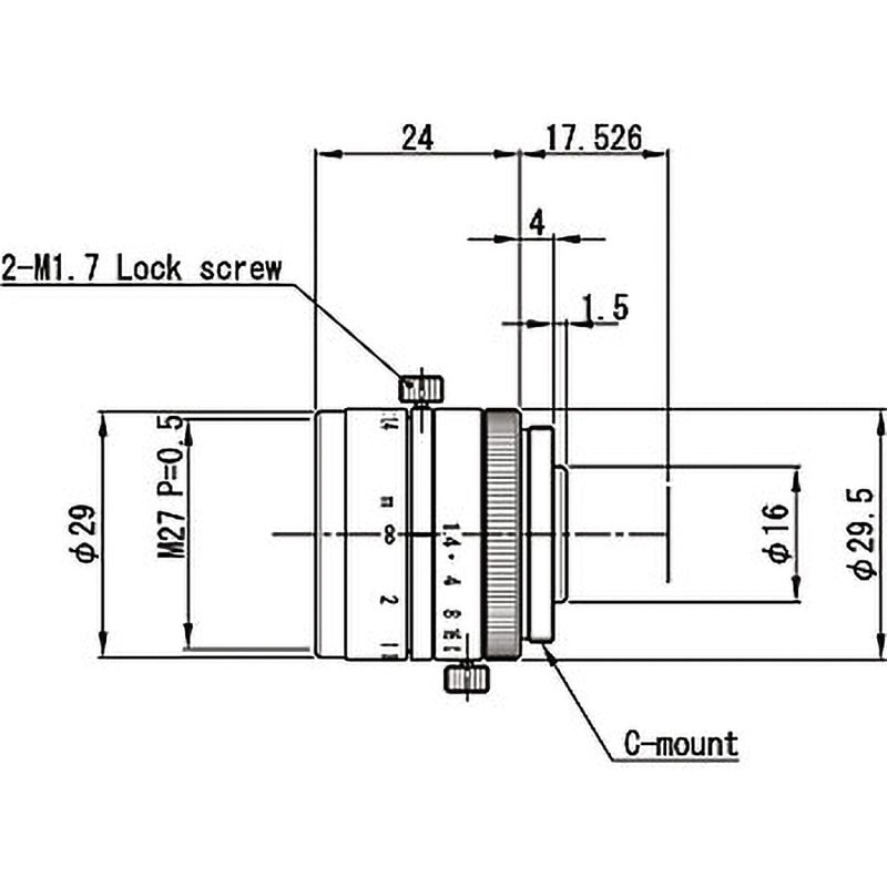 VS Technology FA用 Cマウント レンズ SV-0614V 6mm F1.4 VS Technology FA用 Cマウント レンズ SV-0614V 6mm F1.4