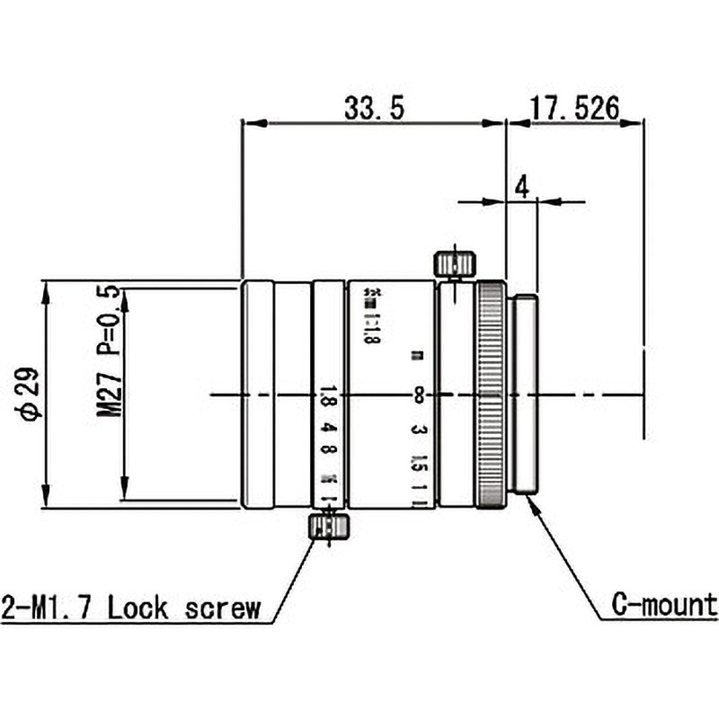 VS Technology FA用 Cマウント レンズ SV-0614V 6mm F1.4 VS Technology FA用 Cマウント レンズ SV-0614V 6mm F1.4