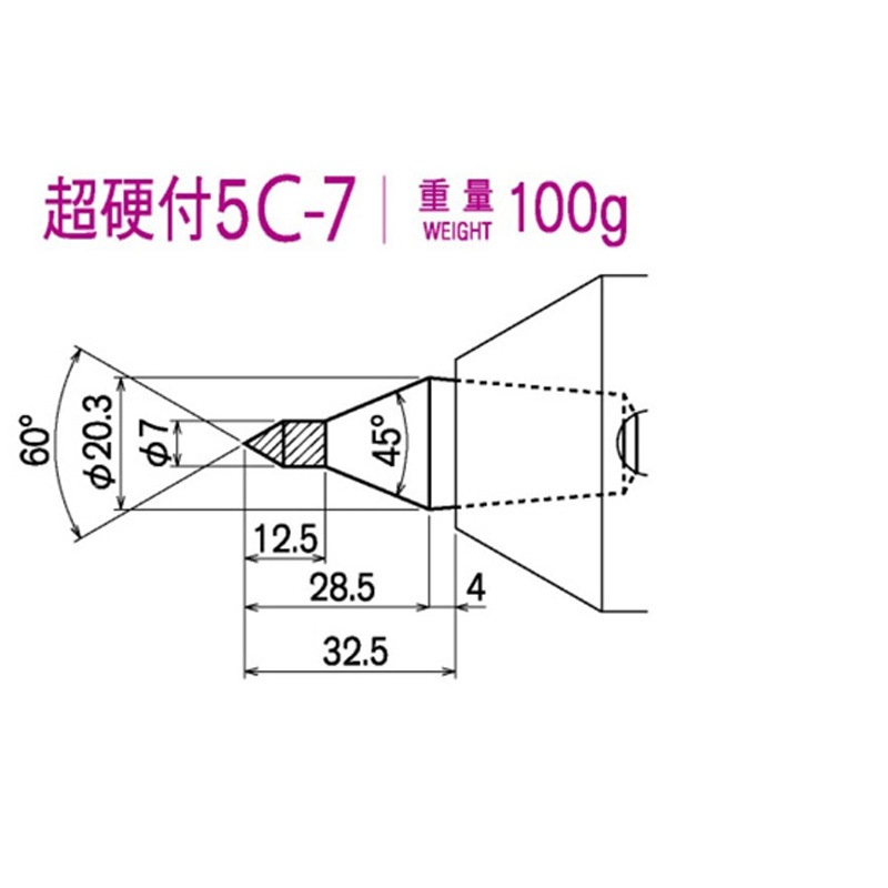 SH5C7 センターヘッド M.T. No.5用 SH5シリーズ 1個 カブト工業 【通販モノタロウ】