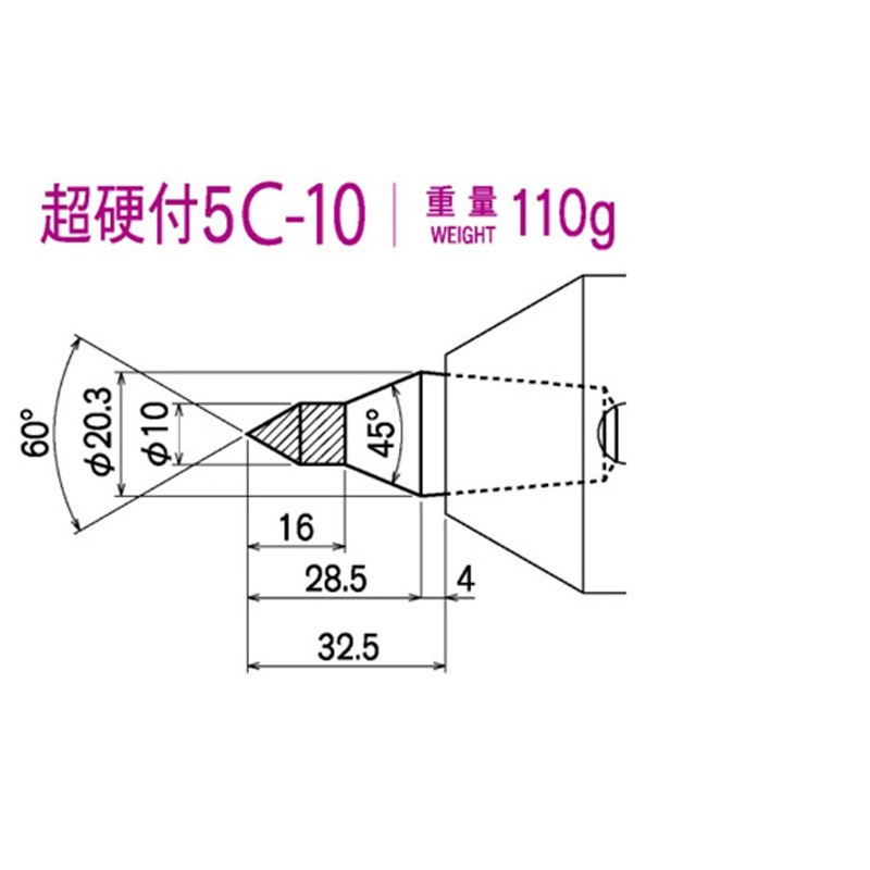SH5C10 センターヘッド M.T. No.5用 SH5シリーズ 1個 カブト工業 【通販モノタロウ】