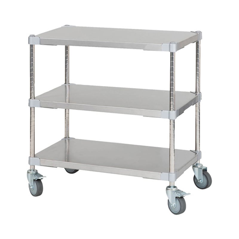 ステンレスワゴン 1-2721-02 ステンレス製ワゴン 750×450×800mm 3段 引出し付 WGO3-750K