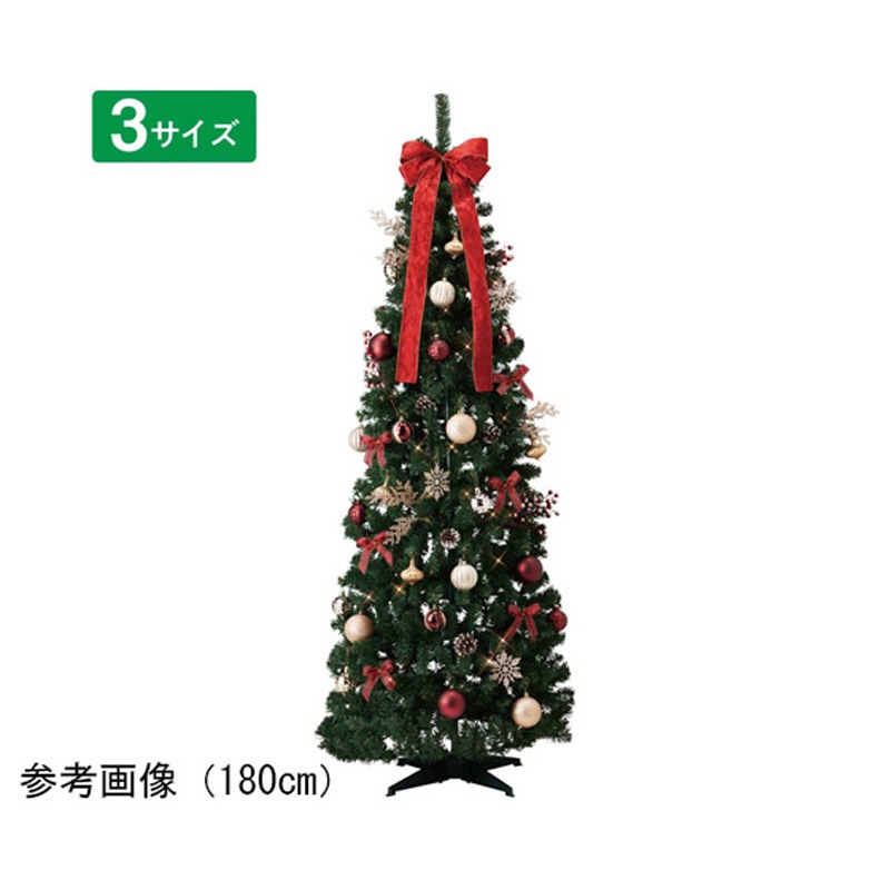 38-20-3-3 片付け簡単!折りたたみクリスマスツリーセット レッド 38-20-3シリーズ 1本 アズワン 【通販モノタロウ】