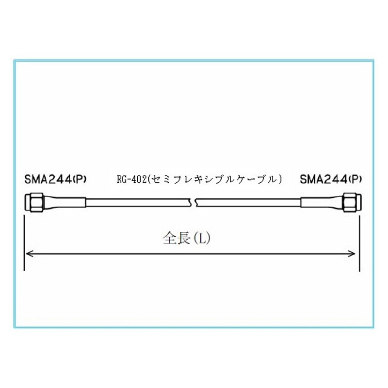 SMA244-20-STS358 同軸ケーブル SMAP RG402 セミフレキシブルケーブル SMA244シリーズ 1本 スタック電子  【通販モノタロウ】 SMAオス-SMAメスジャンパーピグテール0.08インチRG405同軸セミフレキシブルリジッドケーブルブルー(7M)