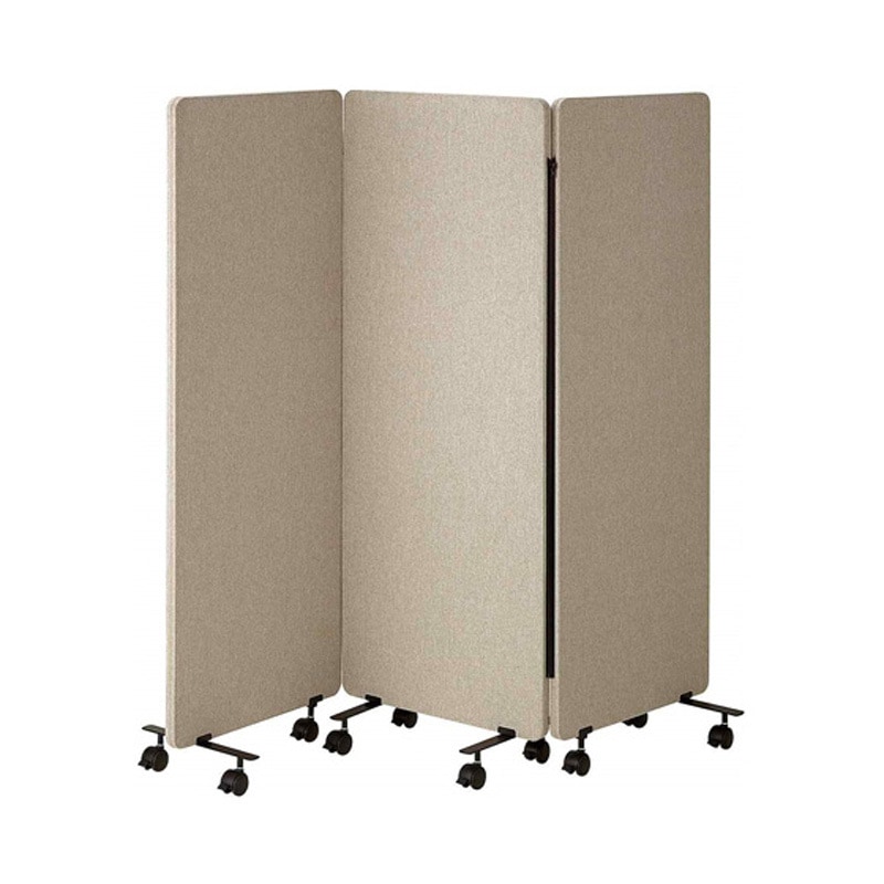 61-812-93-4 吸音パーティション 3連タイプ キャスター脚 アズワン 高さ1552mm  61-812-93-4