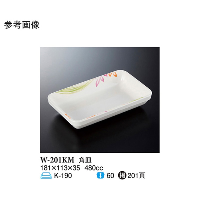 W-201KM 角皿 こもれび 1ケース(80個) スリーライン 【通販モノタロウ】