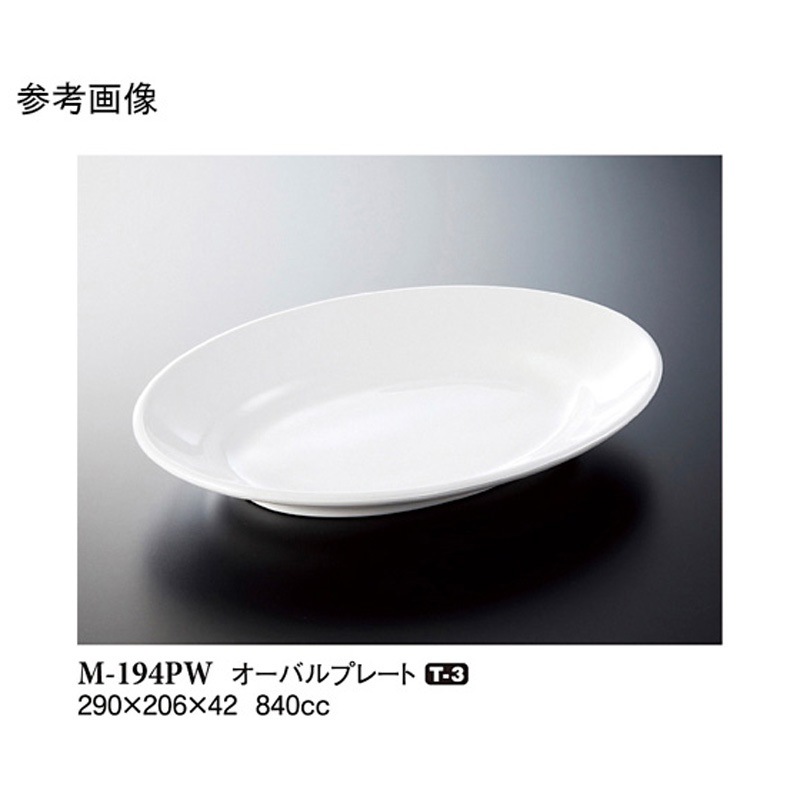 M-194PW オーバルプレート パルホワイト 1袋(5個) スリーライン 【通販モノタロウ】