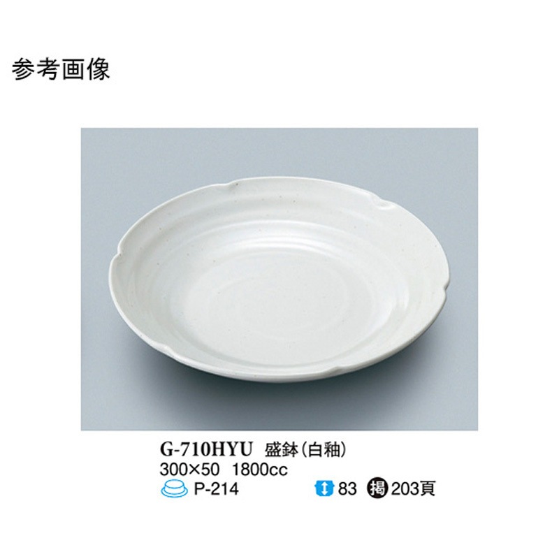 G-710HYU 盛鉢 白釉 G-710HYUシリーズ 1袋(2個) スリーライン 【通販モノタロウ】 5,392円