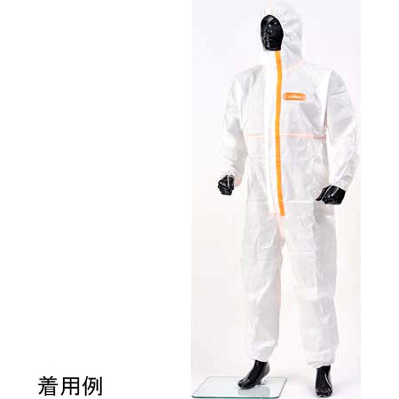 H-11-012-L 化学防護服 LIVMOA(R)4500AS 耐水圧・帯電 H-11-012シリーズ アズワン つなぎ 白色