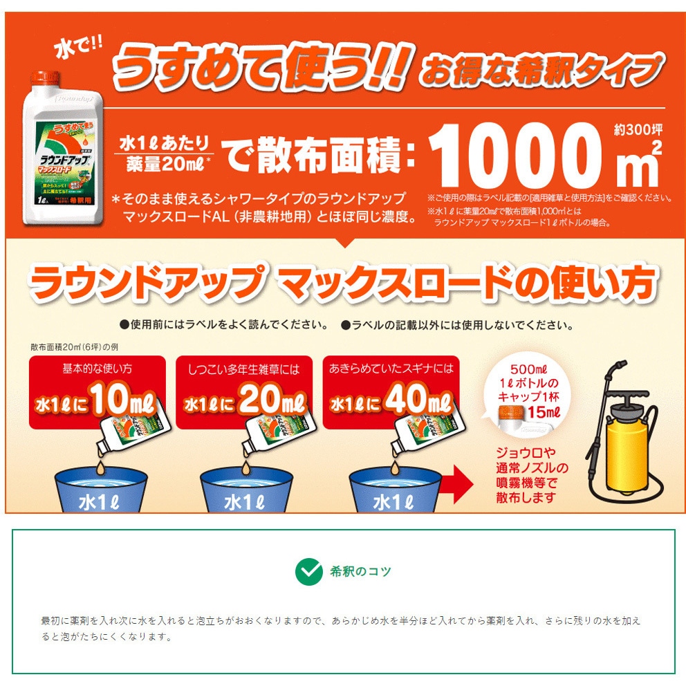 ラウンドアップマックスロード 日産化学 液剤(原液) - 【通販モノタロウ】