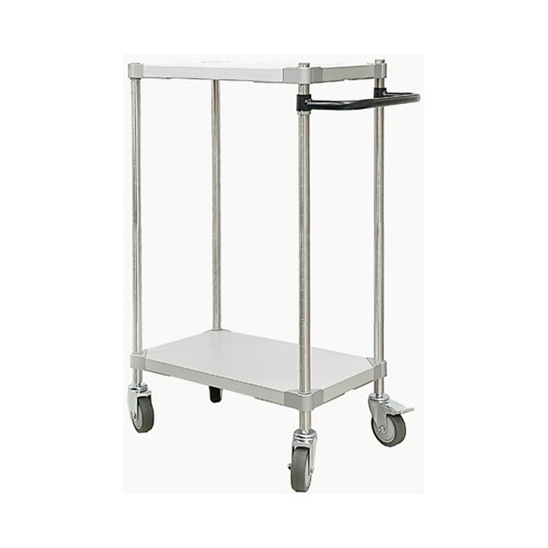 TGGS2-35609BK ガルバリウムワゴン35×60cm 2段 ポール H900mm 取っ手付き TGGS2-35609シリーズ 1個 アイ・エル・シー 【通販モノタロウ】