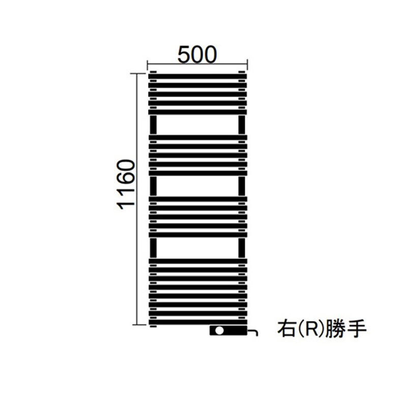 TSNR060R タオルウォーマー標準取付仕様 1160mm スイッチ右側 TSNR060R