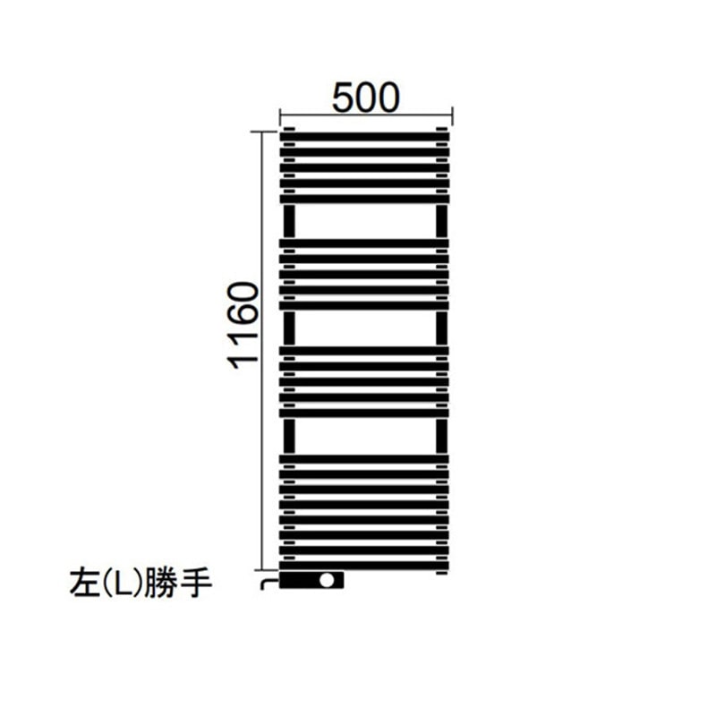 TSNR060L タオルウォーマー標準取付仕様 1160mm スイッチ左側 TSNR060Lシリーズ 1個 RELIANCE(リラインス) 【通販モノタロウ】