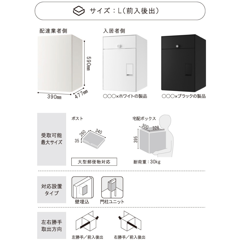 KS-TL06TL-P475-DW 宅配ボックス(複数投函タイプ)Nasta Box +