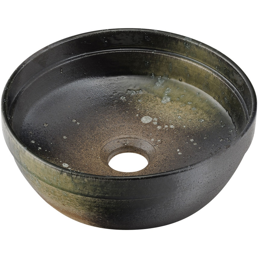 洗面所 カクダイ 493-251 丸型手洗器 美濃焼 ♪ KAKUDAI カクダイ 丸型手洗器 493-251 493-046-CR 通販(卸価格)|カクダイ