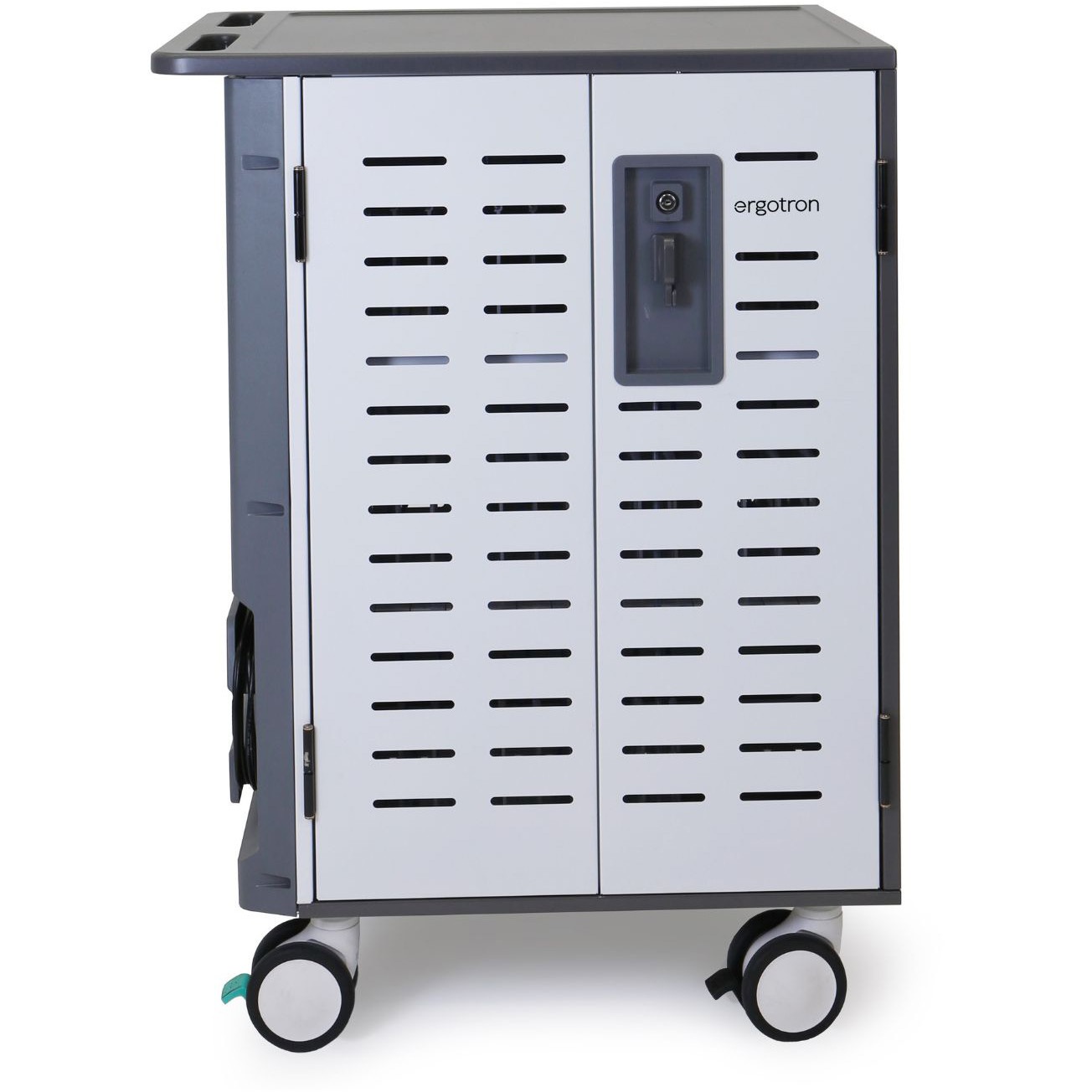 DM40-2009-6 エルゴトロン Zip40 充電カート 充電保管庫 グレー/ホワイト 15.6インチまで ERGOTRON(エルゴトロン) 荷重3.4kg