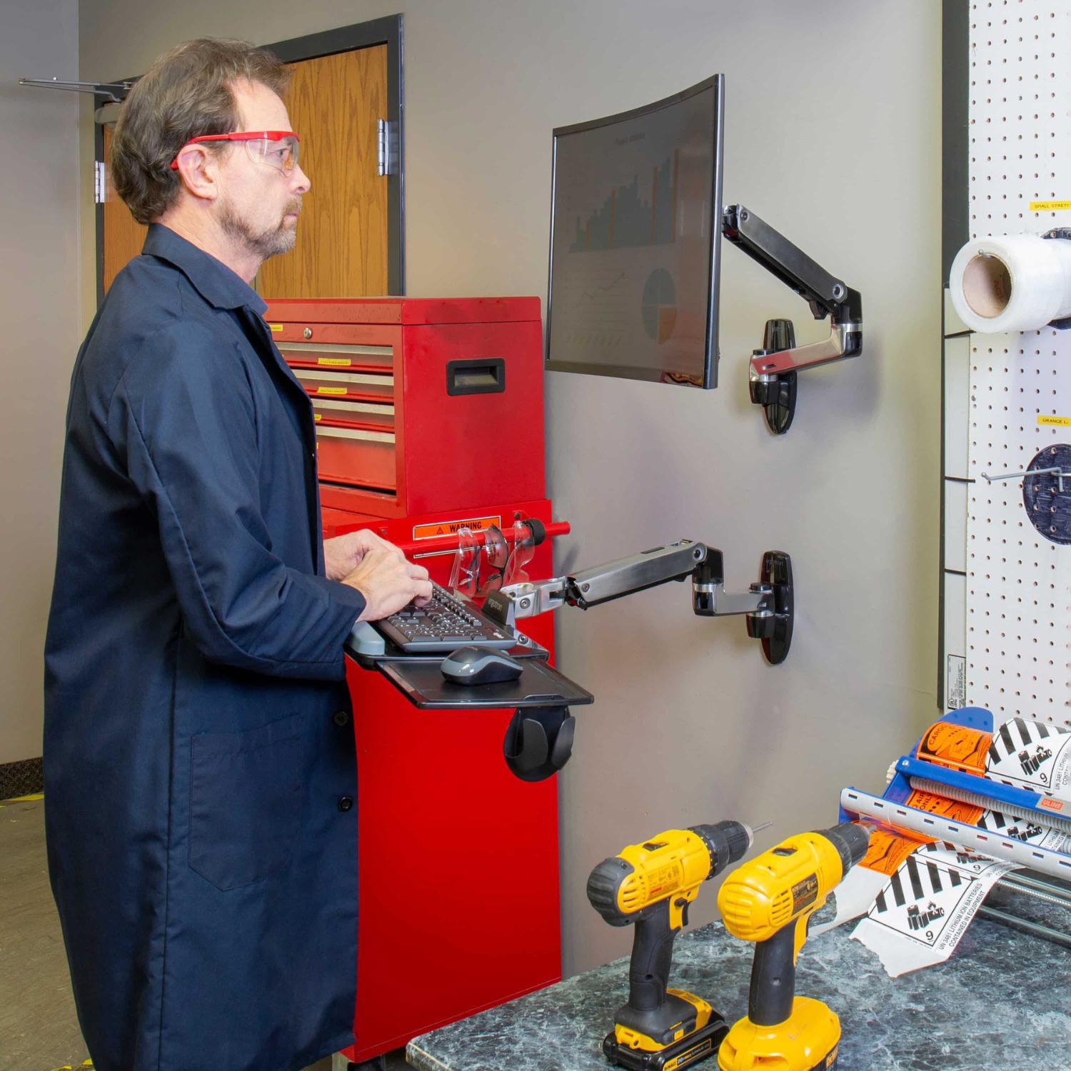 45-246-026 エルゴトロン LX ウォールマウントキーボード用アーム