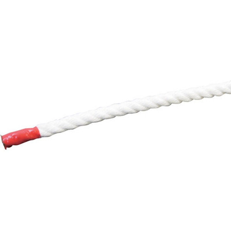 6300059469 クレモナSロープ 少し軟打 グリーンクロス 白色 ロープ径9mm 1巻