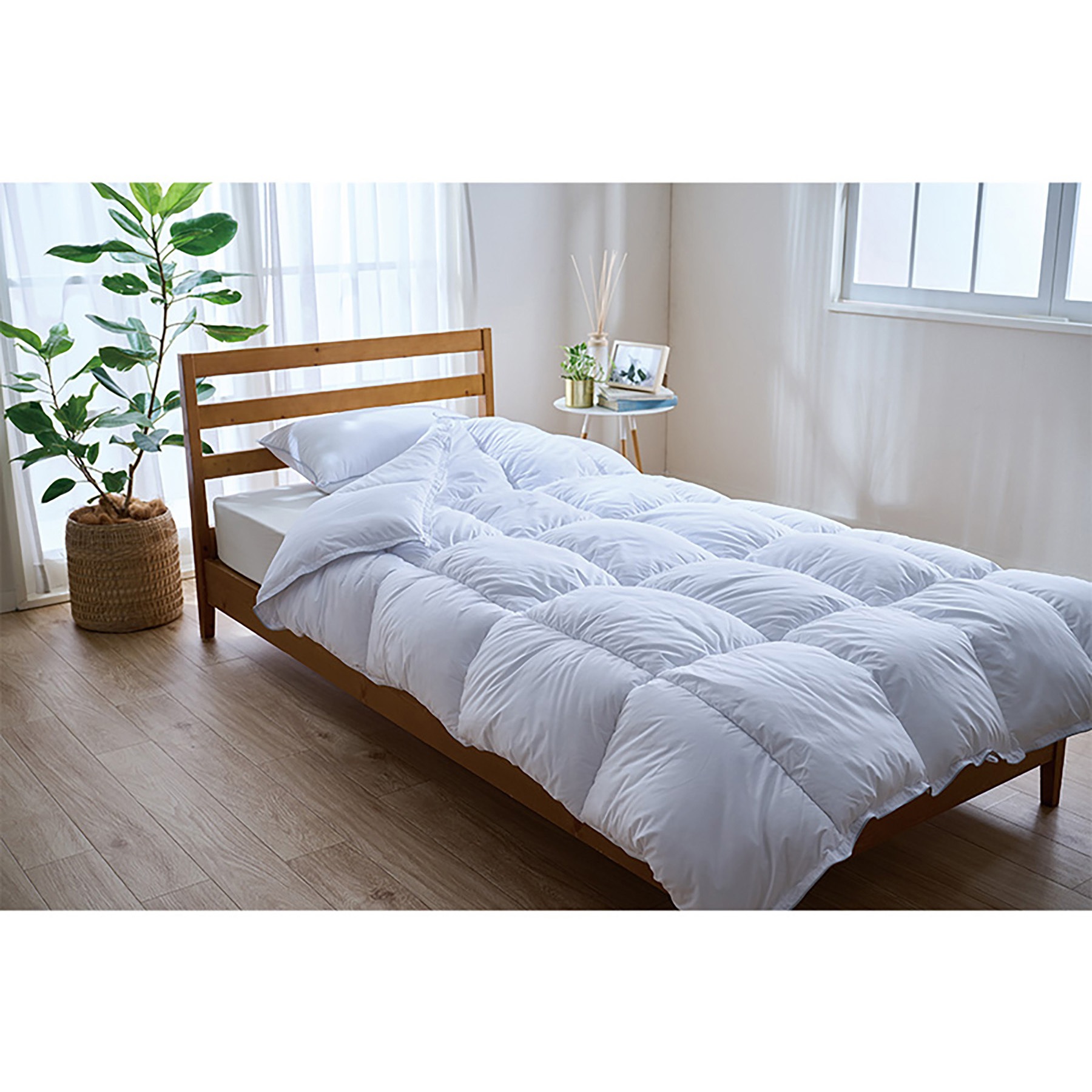 58007T プリマロフト1200 肌掛け羽毛ふとん ディーブレス ホワイト色