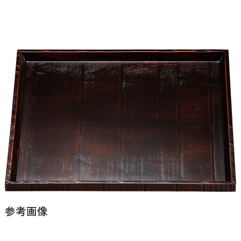 17312350 木 荒彫角盆 1個 福井クラフト 【通販モノタロウ】