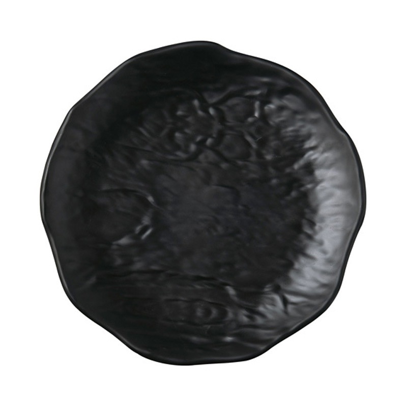 51361360 クレーター丸皿 黒マット 1個 福井クラフト 【通販モノタロウ】