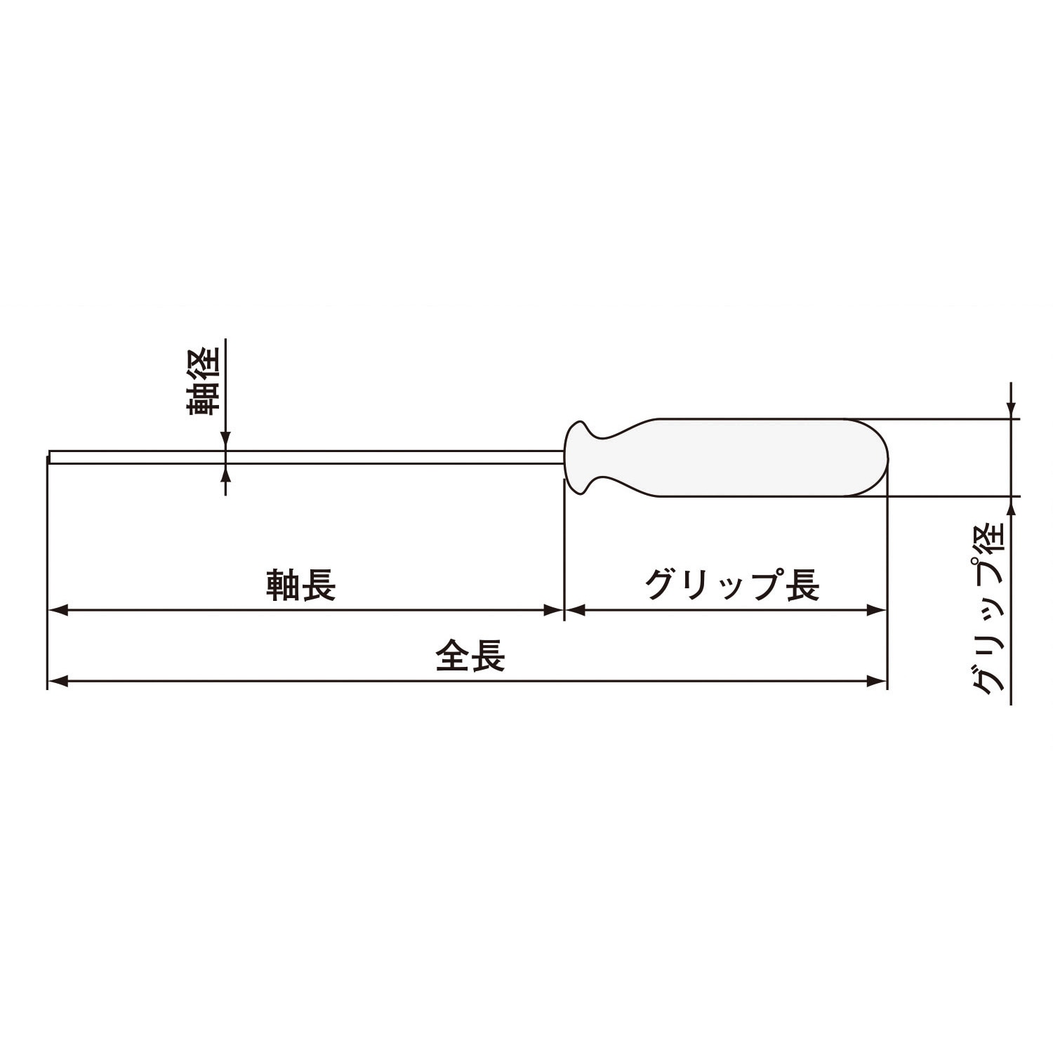 DH-40 六角ドライバー エンジニア 単品 軸長90mm先端サイズ4mm