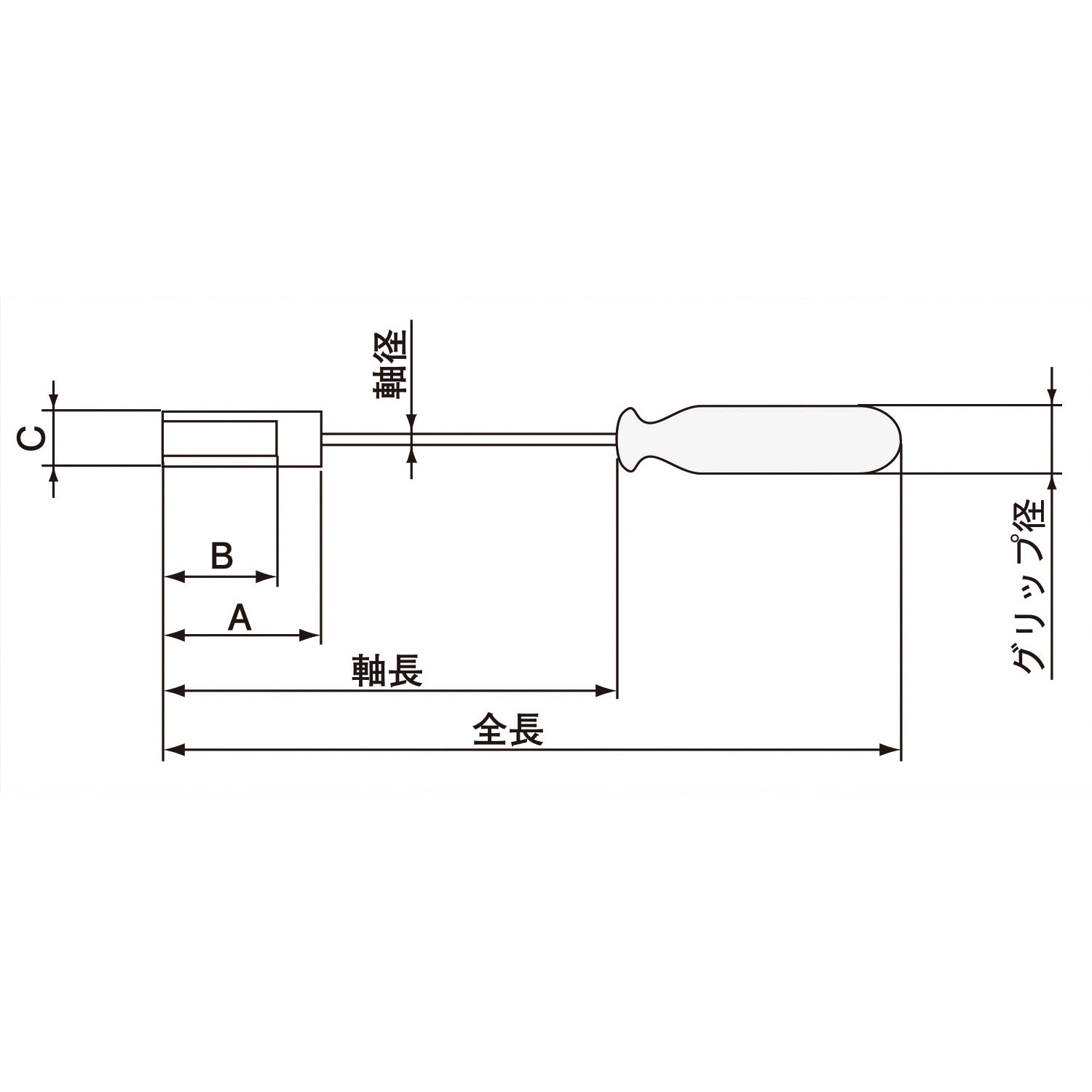 DN-02 ナットドライバー エンジニア 単品 軸長75mm先端サイズ4mm DN-02 