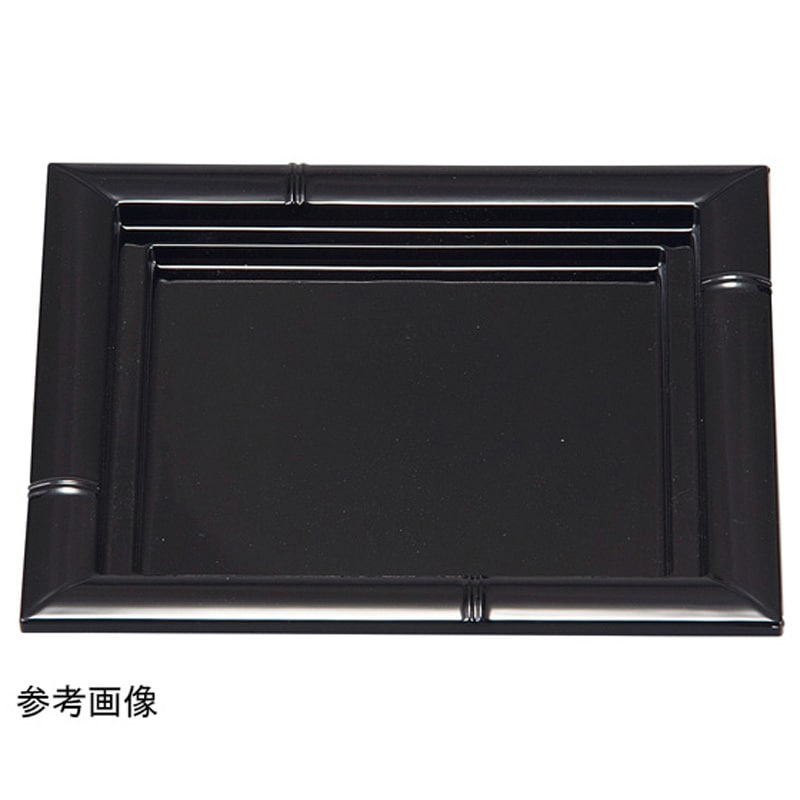 角福大皿 荒川蓮太郎 漆角皿 鉄蝕 茶 40cmx15cm H2cm ｜ 百福オンライン