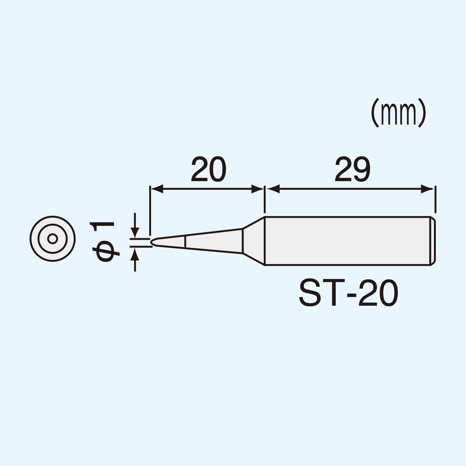未使用・未開封品) エンジニア SK-40シリーズ用半田コテチップ ST-22