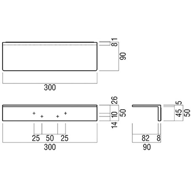PRE-S521-01-L300ステンレス化粧棚