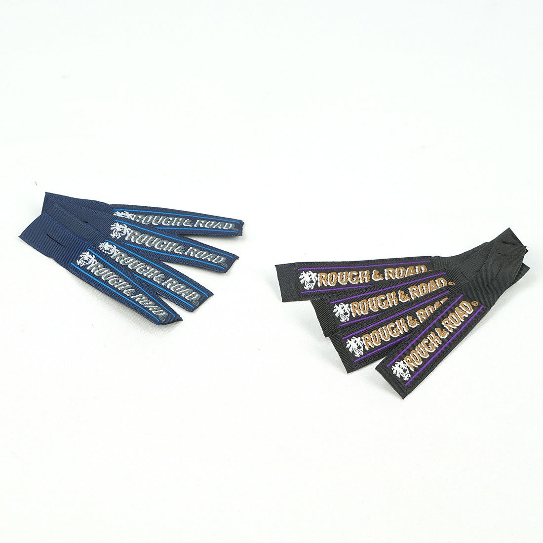 RR9977GM ロゴZIPタブ 4ヶセット ラフアンドロード ガンメタ/ブルー