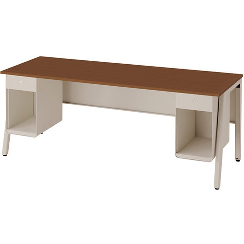 HN167THH-STWN ワークデスク(両袖デスク・引出し付袖/オープン袖) HN型 フアナ Huana ナイキ 高さ720mm間口1600mm奥行685mm  HN167THH-STWN