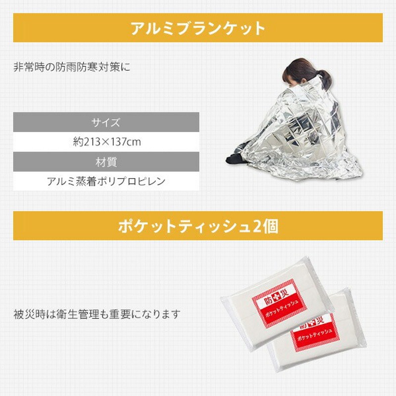 ボウサイポーチ×4 防災ポーチ 6点セット グリーンオーナメント 4人 1