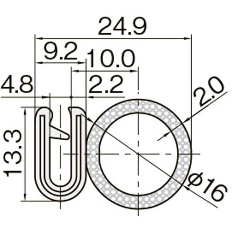☆m販売☆6100-B-3X48AT-L31　トリムシール（対応板厚4.0〜5.0mm）長さ31mカット品　岩田製作所（IKS） 62-08-B-3 ｜ 機械部品・FA部品の通販岩田製作所