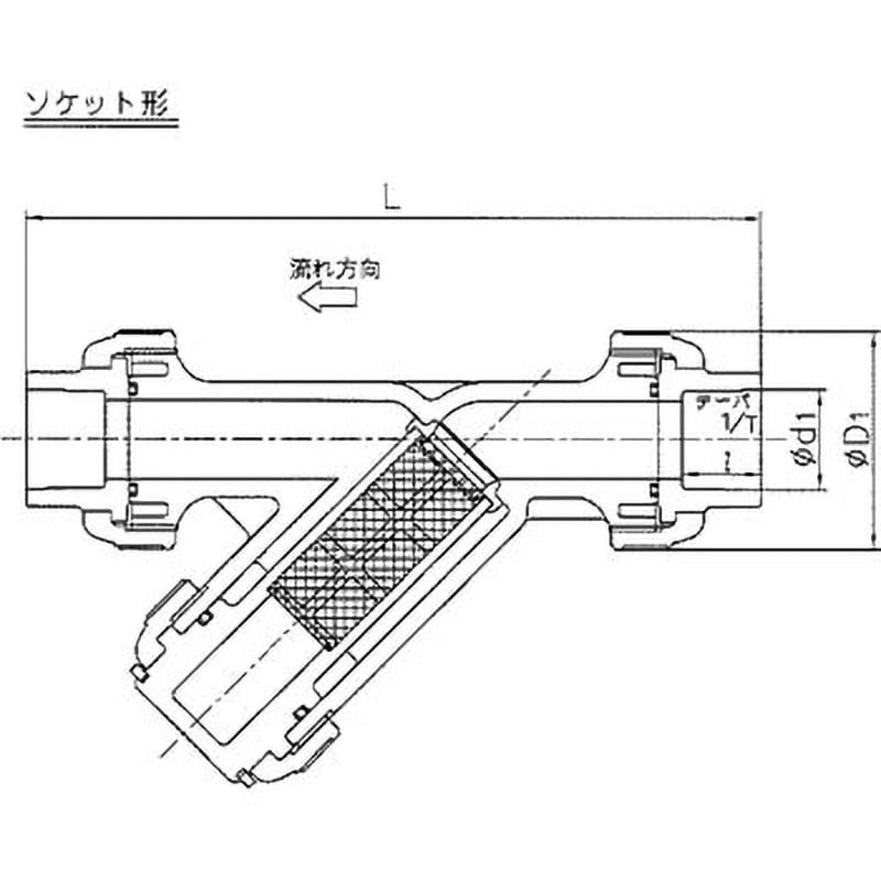 VYS4UUESJ025 自在型ストレーナ(Y形)(ソケット形) アサヒAV