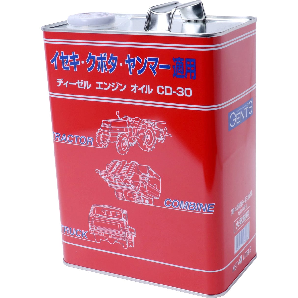 CD-30 農機用ディーゼルオイル 1缶(4L) GENTS(ジェンツ) 【通販サイトMonotaRO】