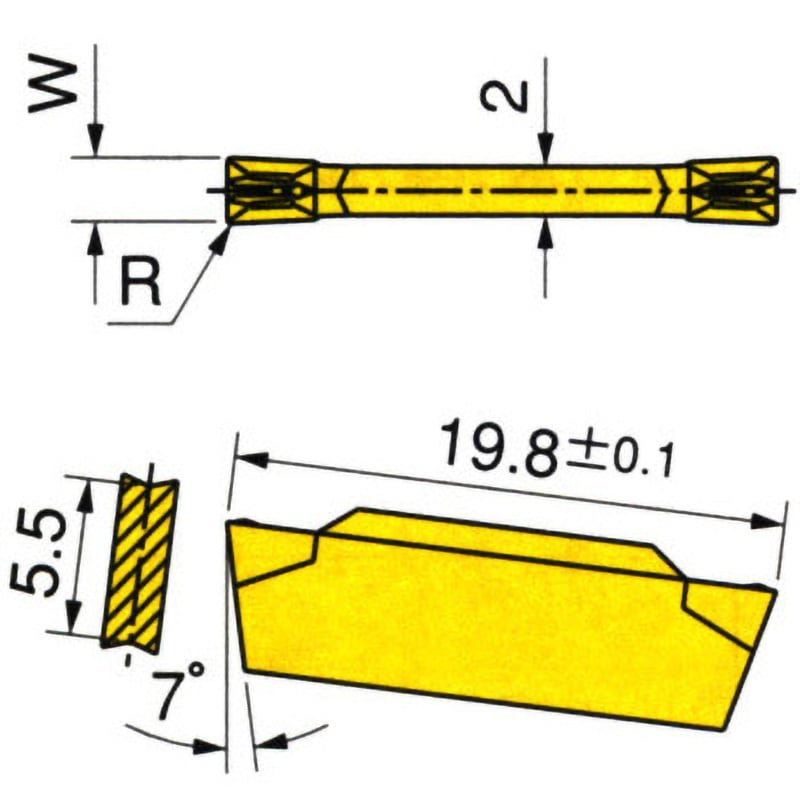 GDMW2.4 IC908 チップ GDMW イスカル コーナー半径0.18mm 1箱(10個)