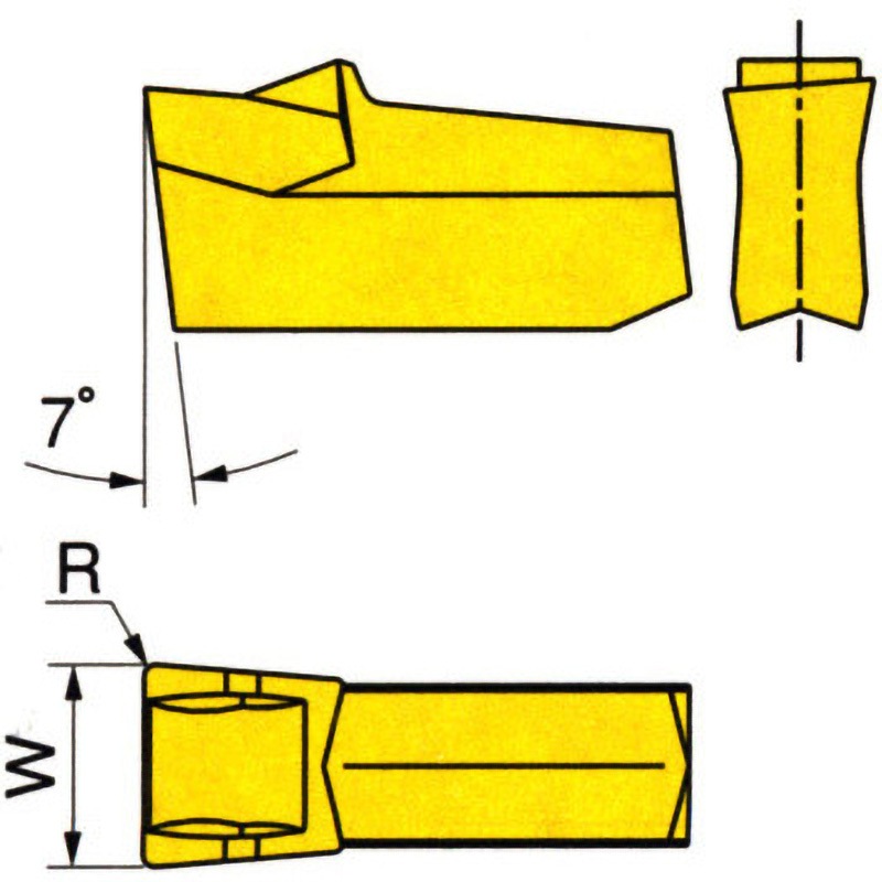 GFF2R IC20 チップ GFF イスカル コーナー半径0.2mm 1箱(10個) GFF2R IC20