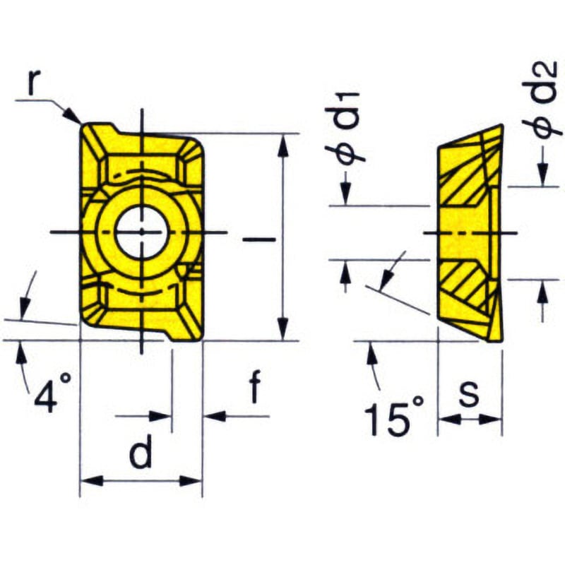 ADMT1503PDR-HM IC520M チップ ADMT-HM イスカル コーナー半径0.3mm 1箱(10個) ADMT1503PDR-HM IC520M