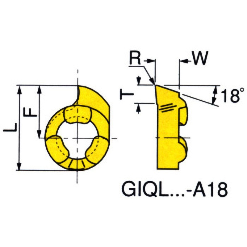 GIQL8-A18-0.15 IC528 チップ GIQ イスカル コーナー半径0.15mm 1箱(10個)