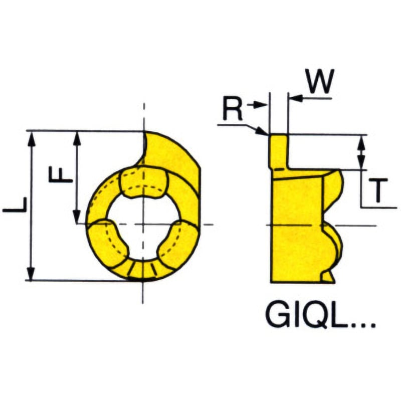 GIQL11-2.00-0.10 IC528 チップ GIQL イスカル コーナー半径0.1mm 1箱(10個)