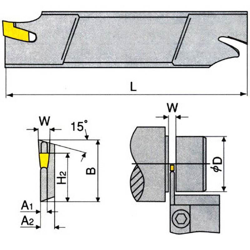 SGFHR 26 T 23 - 2 突切加工用ブレード 1個 イスカル 【通販モノタロウ】