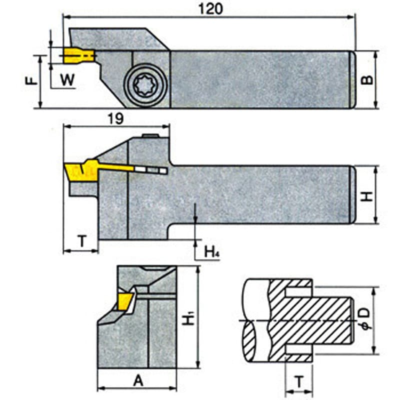 HGHR 1212-16-3T6 ホルダ 1個 イスカル 【通販モノタロウ】