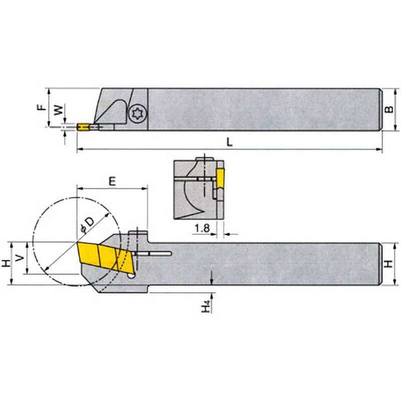 GHSR 14-2 ホルダ 1個 イスカル 【通販サイトMonotaRO】