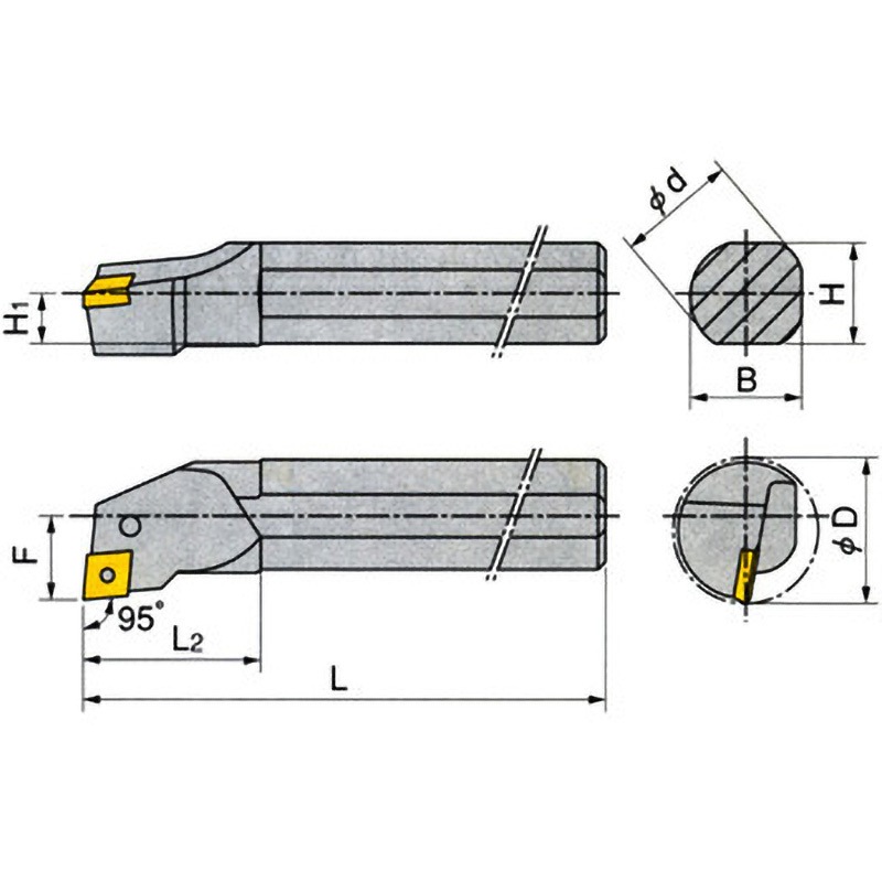 S40U PCLNR-12 ホルダ 1個 イスカル 【通販モノタロウ】